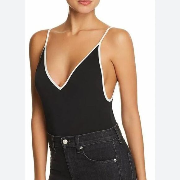 Express One Eleven Contrast Thong Bodysuit - Picture 1 of 3